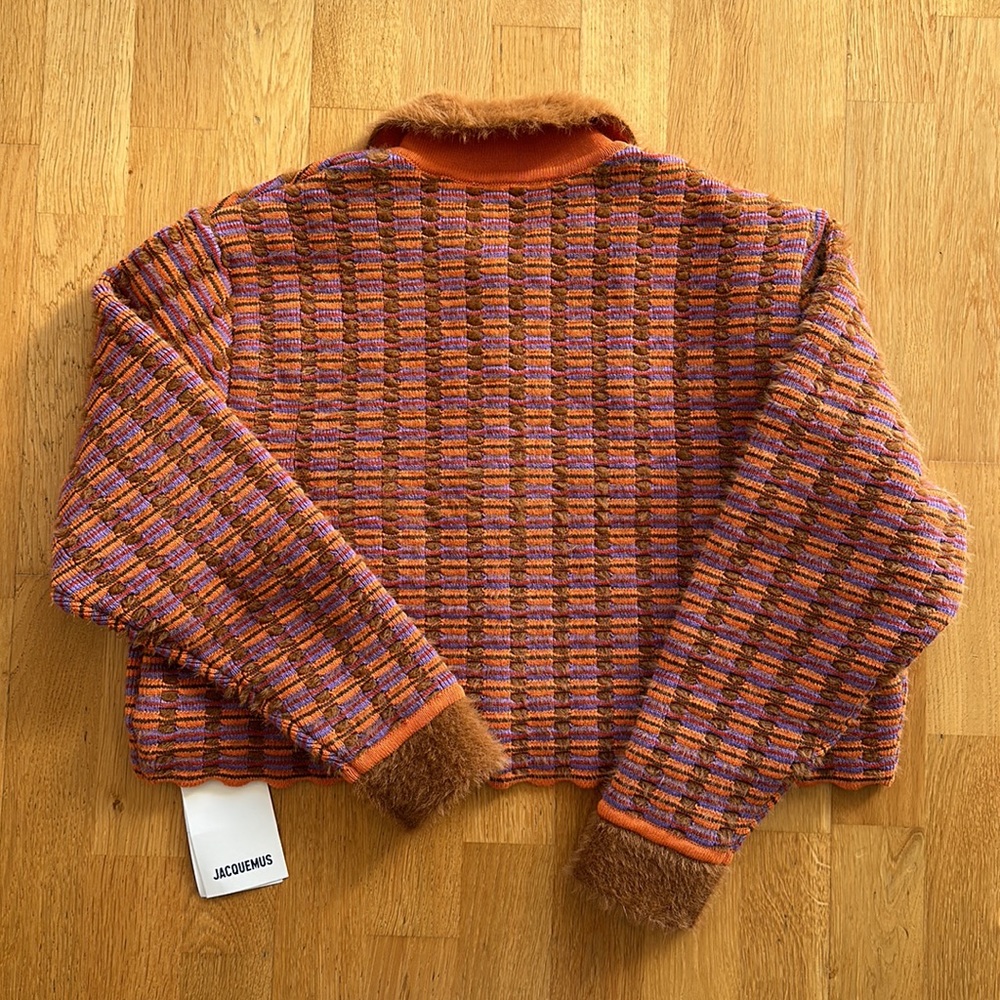 SOLD ✨Jacquemus Le Cardigan Macio in Brown Multi - Cropped - Picture 16 of 17